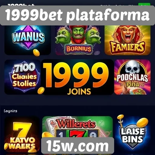 Variedade de jogos disponíveis no 1999bet